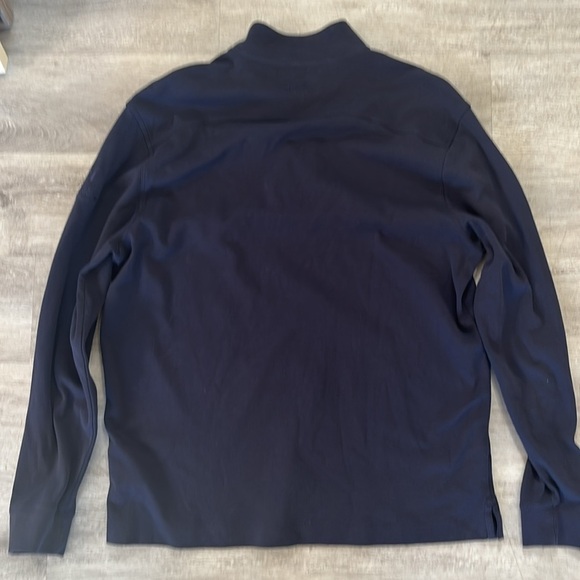 Cutter & Buck‎ Navy Quarter Zip Pullover Logo'd Large Pre-owned Pima Cotton - Picture 6 of 9